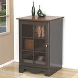 Pinnacle 1-Door Audio Tower 101525 from Nexera - Cinnamon-Cherry and Black