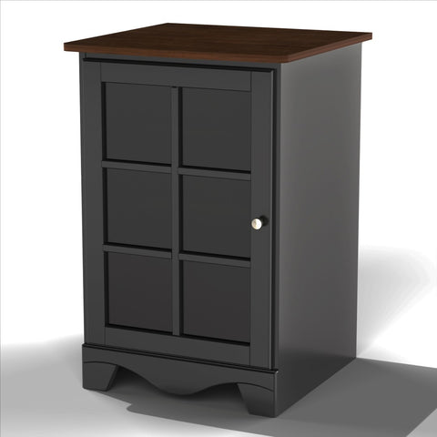 Pinnacle 1-Door Audio Tower 101525 from Nexera - Cinnamon-Cherry and Black