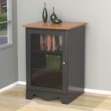 Pinnacle 1-Door Audio Tower 101915 from Nexera - Cherry and Black