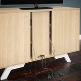 Nexera 104139 Stiletto Tallboy / Storage Unit, 42-inch, Natural Maple & White