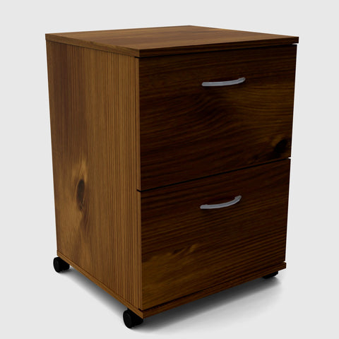 Essentials 2-Drawer Mobile Filing Cabinet 12093 from Nexera, Truffle