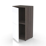 Nexera 221233 Allure 1-Door Bookcase, Ebony and White