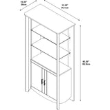 Bush MY16192-03 Aero Tall Library Storage Cabinet with Doors
