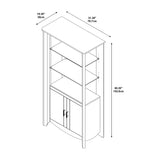 Bush MY16992-03 Aero Tall Library Storage Cabinet with Doors
