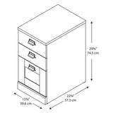 Bush MY62903-03 3 Drawer Pedestal - 2 box/1file