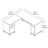 Bush WC81830K Somerset 60W L Shaped Desk
