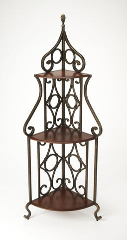 Butler Eovaldi Metal & Wood Corner Baker'S Rack