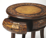 Butler Leather Round End Table