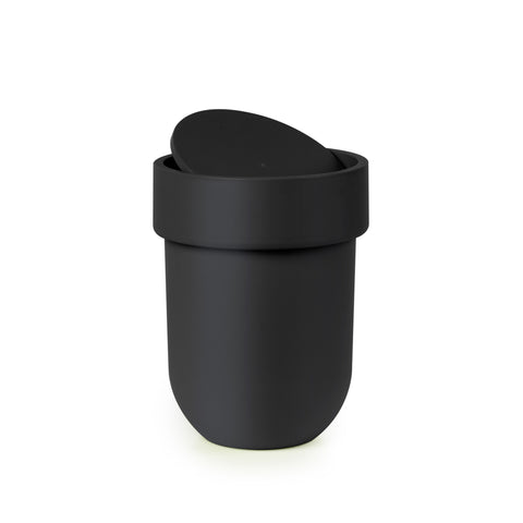 Touch Waste Can W Lid Black