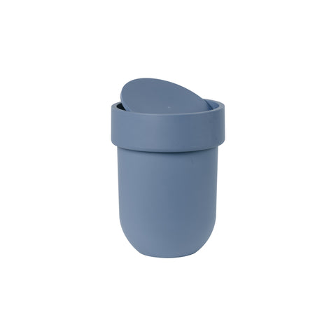 Touch Waste Can W Lid Mist Blue