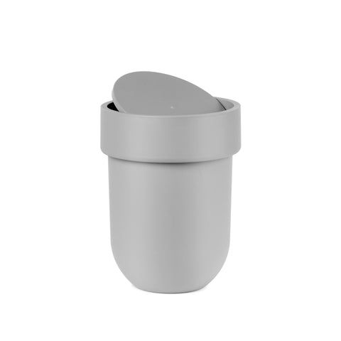 Touch Waste Can W Lid Grey