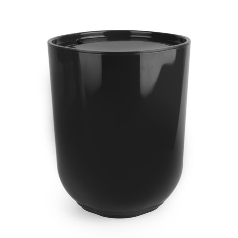 Step Waste Can W Lid Black