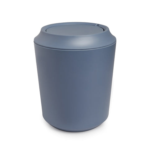 Fiboo Waste Can W Lid Mist Blue