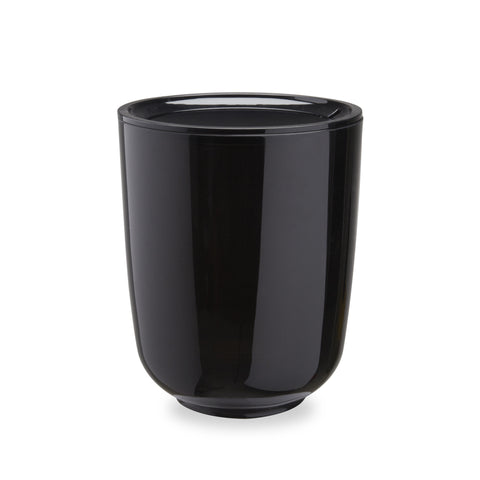 Droplet Waste Can W Lid Smoke