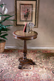 Butler  Etched Brass Round Pedestal Table