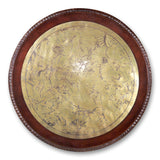 Butler Etched Brass Round Pedestal Table