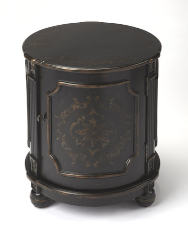 Butler Thurmond European Black Painted Drum Table