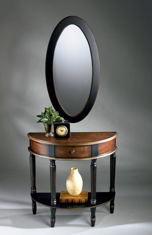 Butler Mozart Café Noir Demilune Console Table