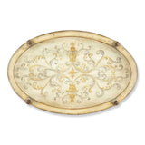 Butler Barrington Tuscan Cream Hand Painted Oval Accent Table