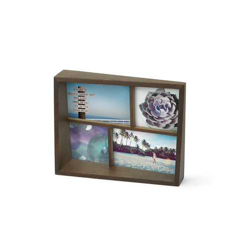 Edge Photo Display Multi 4Op Aged Walnut