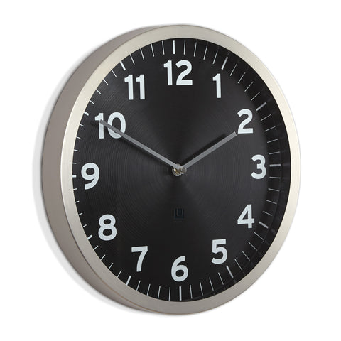 Anytime Clock 12.5In Black