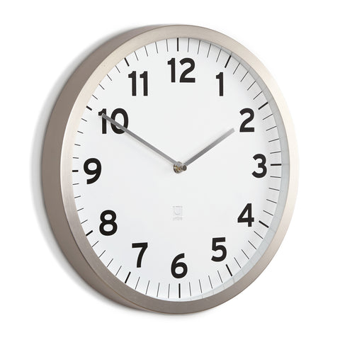 Anytime Clock 12.5In White