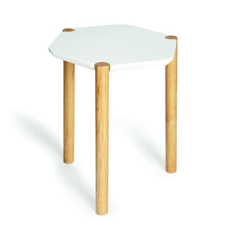 Lexy Side Table White/Natural