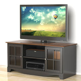 Pinnacle 54-inch TV Stand 101225 from Nexera - Cinnamon-Cherry and Black