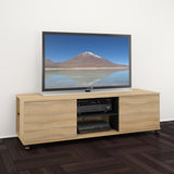 Nexera 103924 Jasper 2-Door TV Stand, 60-inch, Biscotti & Black