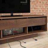 Nexera 105140 Sequence TV Stand, 60-inch, Walnut & White