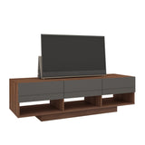 Nexera 105142 Radar TV Stand, 60-inch, Walnut & Charcoal