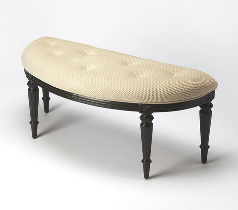 Butler Tamara Black Licorice Demilune Bench