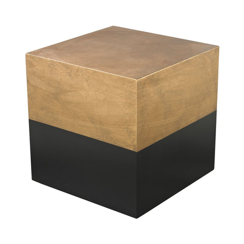 Black And Gold Draper Cube Table
