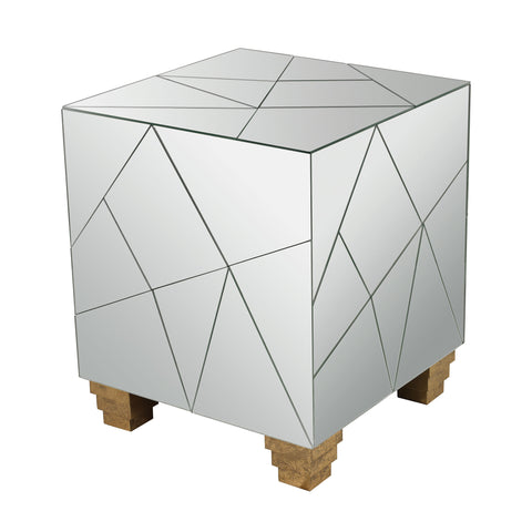 Mirrored Mosaic Cube Foot Stool