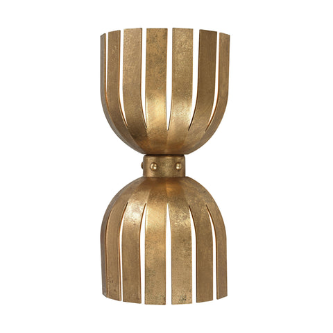Gold Leaf Olympia Double Wall Sconce