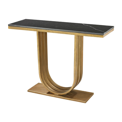 Gold Leaf And Black Marble Olympia Console