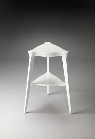 Butler Kent Glossy White Tiered Side Table