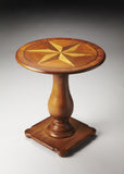 Butler Edenbridge Olive Ash Burl Inlaid Pedestal Table