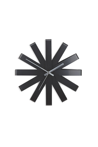 Ribbon Wall Clock 12In Black