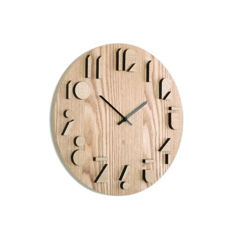 Shadow Wall Clock 16.25In Natural