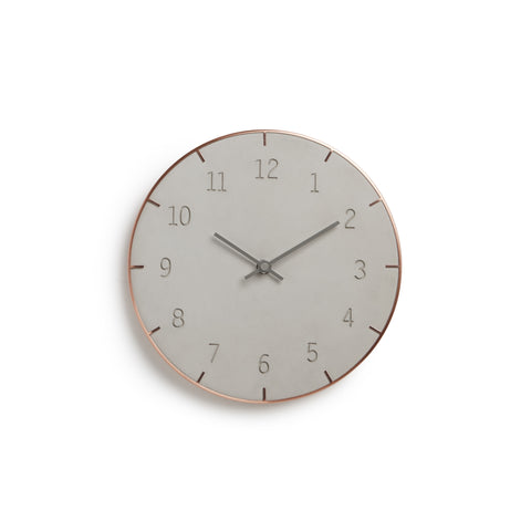 Piatto Wall Clock 10In Concrete