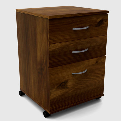 Essentials 3-Drawer Mobile Filing Cabinet 12092 from Nexera, Truffle