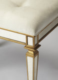 Butler Celeste Mirror & Gold Vanity Seat