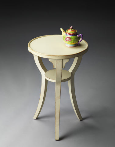 Butler Dalton Cottage White Round Accent Table