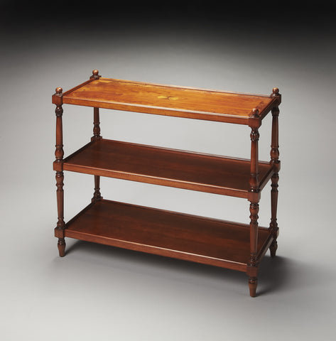 Butler Rothwell Olive Ash Burl 3-Tier Console Table