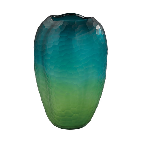 Medium Faceted Amorphous Glass Vase