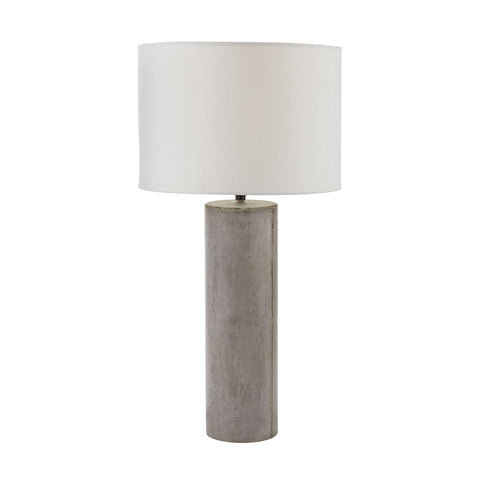 Grey Wax Cubix Round Lamp