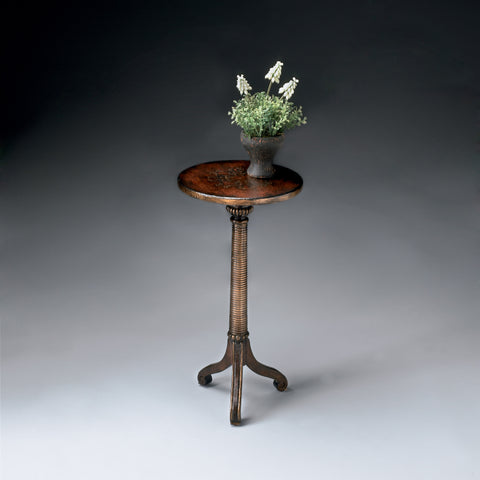Butler Florence Brown And Gold Pedestal Table