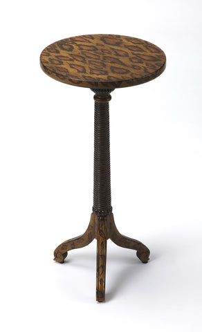 Butler Florence Leopard Spots Painted Pedestal Table