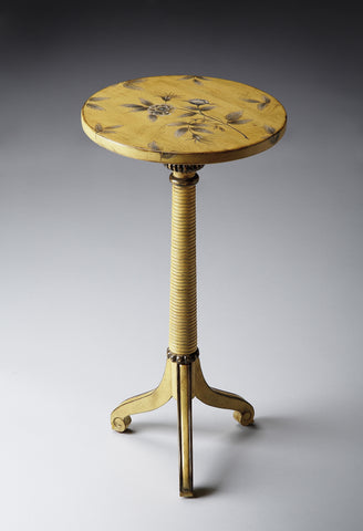 Butler Florence Yellow Floral Pedestal Table